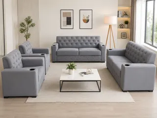 Grey Leather Sofa Set 3+2+1+1 Seater Living Room Couch | Upfrica GH - Sofas & Seating - main product image