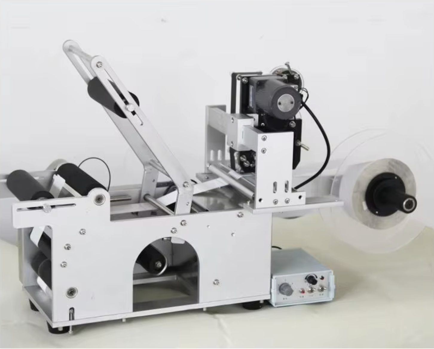 Portable Round Bottle Labeling Machine with Date Code Printer for Bottles, Jars & Cans