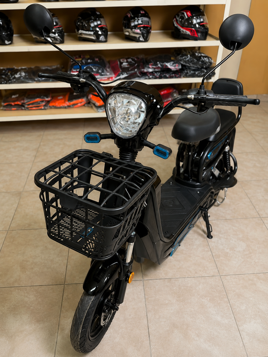Evestar Electric Scooter E bike Dual Seat Storage Basket