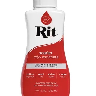 Rit All-Purpose Liquid Fabric Dye Scarlet Red 236ml / 8 fl oz in GH