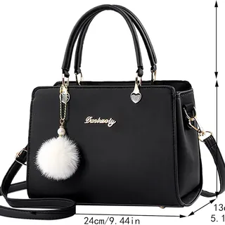 Women’s 3 Piece Handbag Set – Satchel Shoulder Bag, Wallet & Card Holder