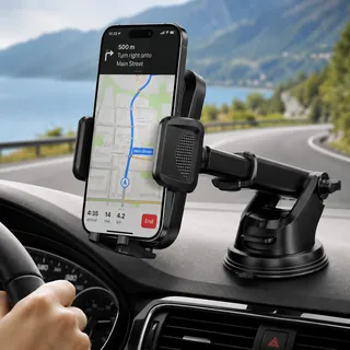Universal Car Phone Holder Adjustable Dashboard Windshield Mount Strong Suction Cup