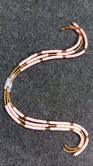 Set Pink Cream Disc Waist Beads | Upfrica GH - main product image
