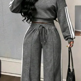 Stylish 2 Piece Grey Lounge Set β¨
