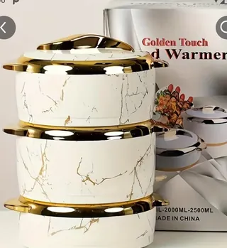 Piece Marble Golden Touch Food Warmer Set Gold | Upfrica GH - Chafing Dishes & Food Warmers - main product image