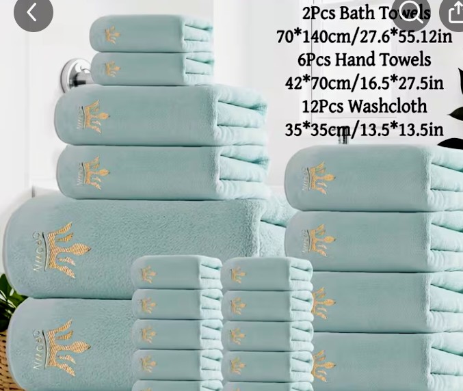 Title Luxury 20 Piece Bath Towel Set