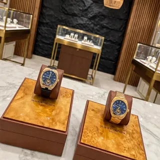 Vacheron Constantin Overseas Tourbillon Luxury Watch, Premium Gold and Leather Strap