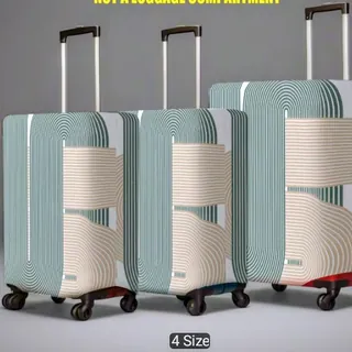 4pcs Luggage Protective Cover Set Thick Wear resistant Tear proof Suitcase Covers Includes 1pc Geometric Pattern 3pcs