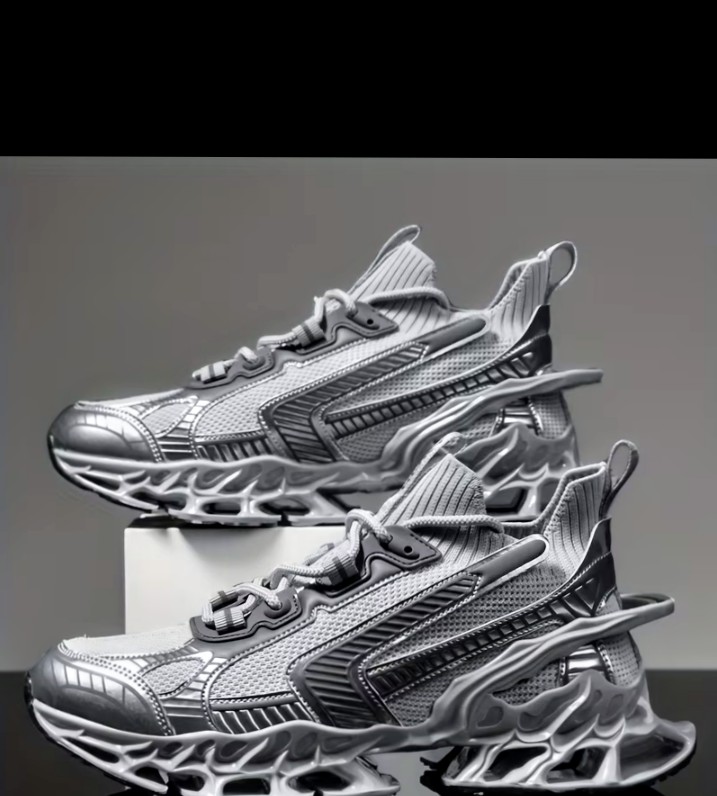 Men's Black White Sport Sneakers Lightweight Training Shoes