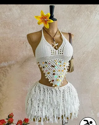Crochet Mini Dress | Upfrica GH - Co-ords & Two-Piece Sets - main product image