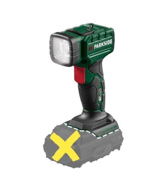 Parkside 20V Cordless LED Flashlight Bare Unit No Battery Charger