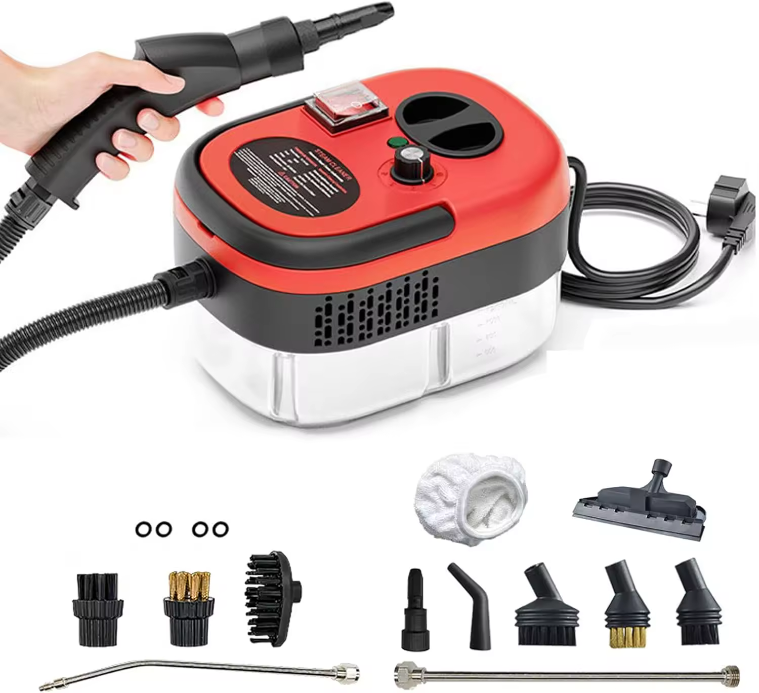 2500W Portable Temperature Steam Cleaner Car Engine Bay Home Kitchen Cleaning 3 Bar Pressure