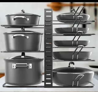 Multi-Tier Metal Pot Pan Organizer Rack | Upfrica GH - Kitchen Tools & Utensils - main product image