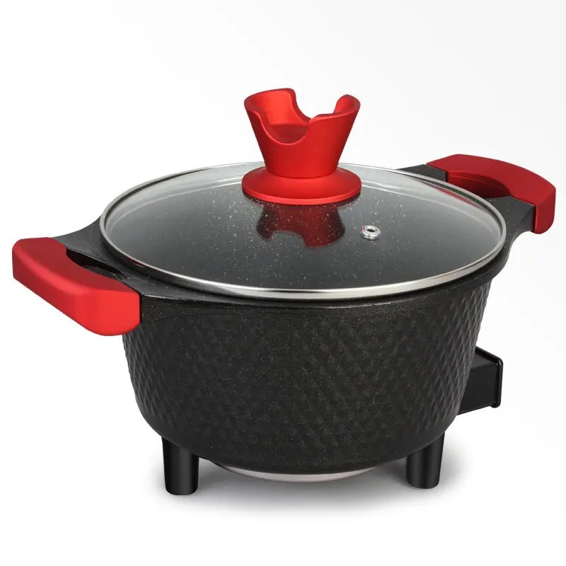 Electric Cooking Port covered bead 700w Non-stick electric fry pan with adjustable temperature in GH