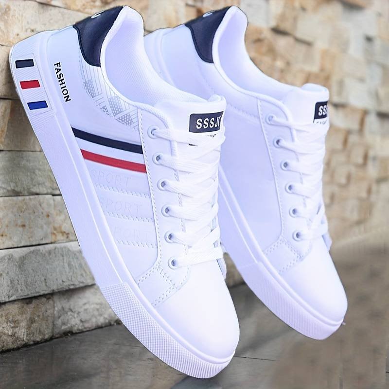 Men's Trainers Lace-up Sneakers, Skate Shoes With Good Grip