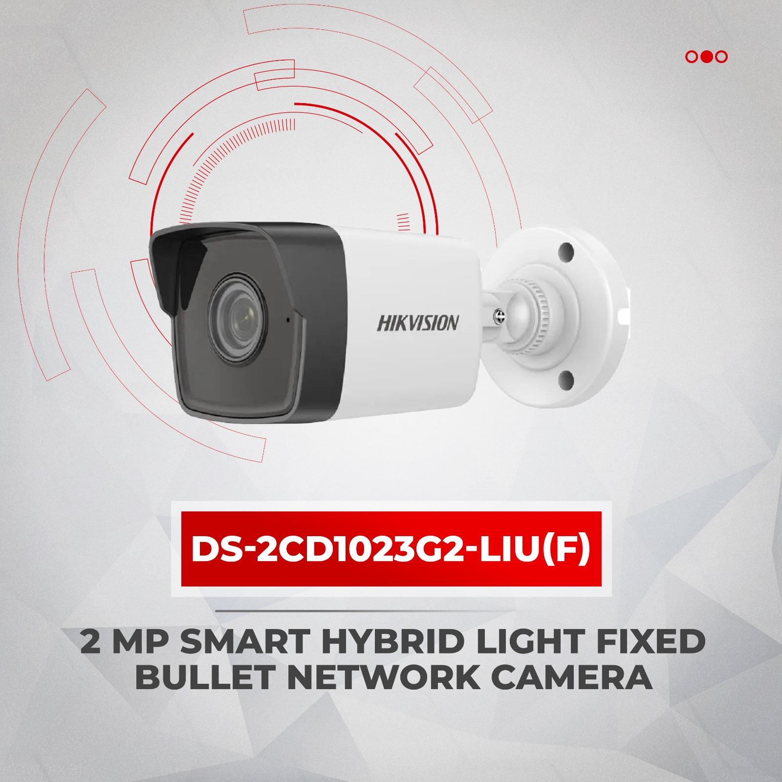 2 MP Smart Hybrid Light Fixed Bullet Network CameraHikvision CCTV Security Surveillance Camera in GH