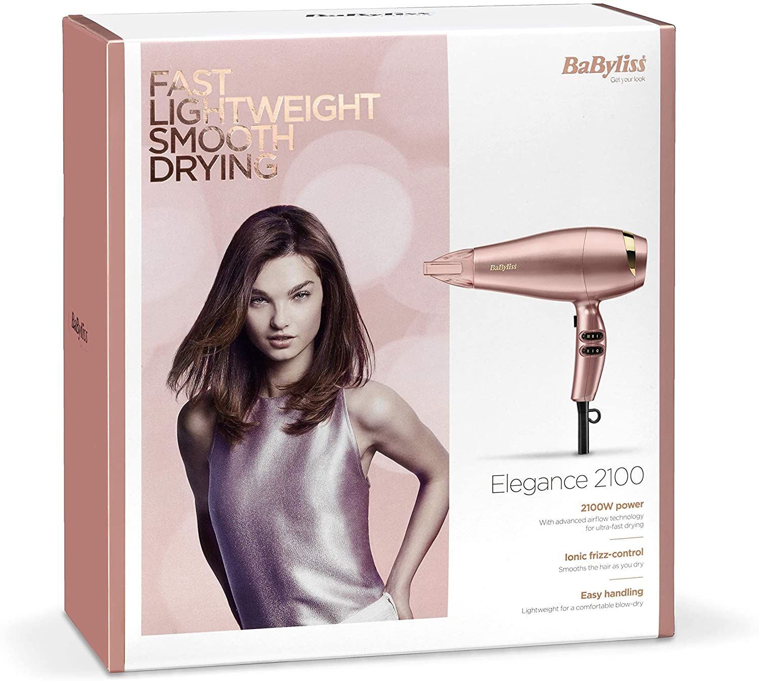 Babyliss Elegance 2100W Hair Dryer With advanced airflow technology for ultra-quick - UK Plug in GH