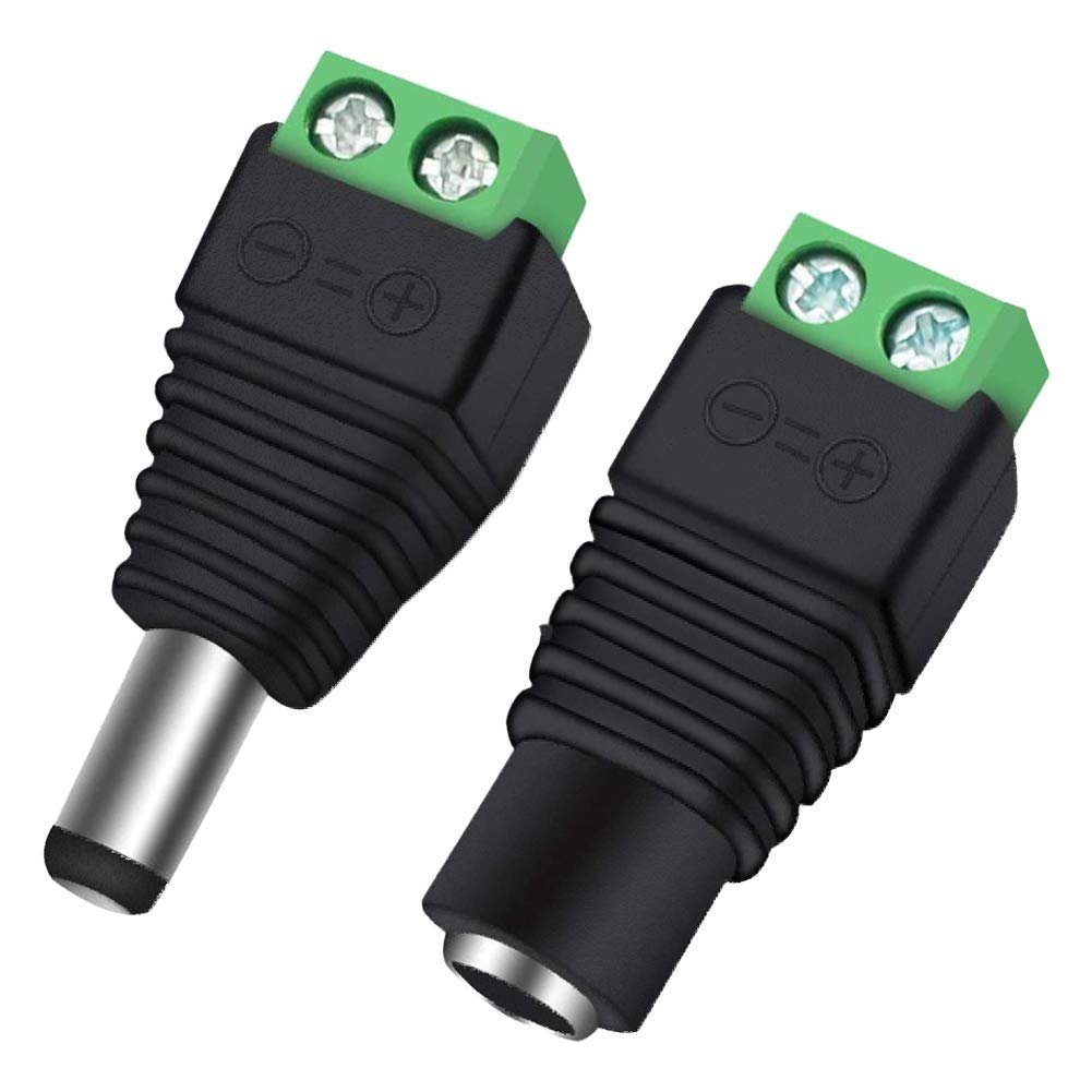 10 DC Power Connectors CCTV Camera DC Power Plug Connector.