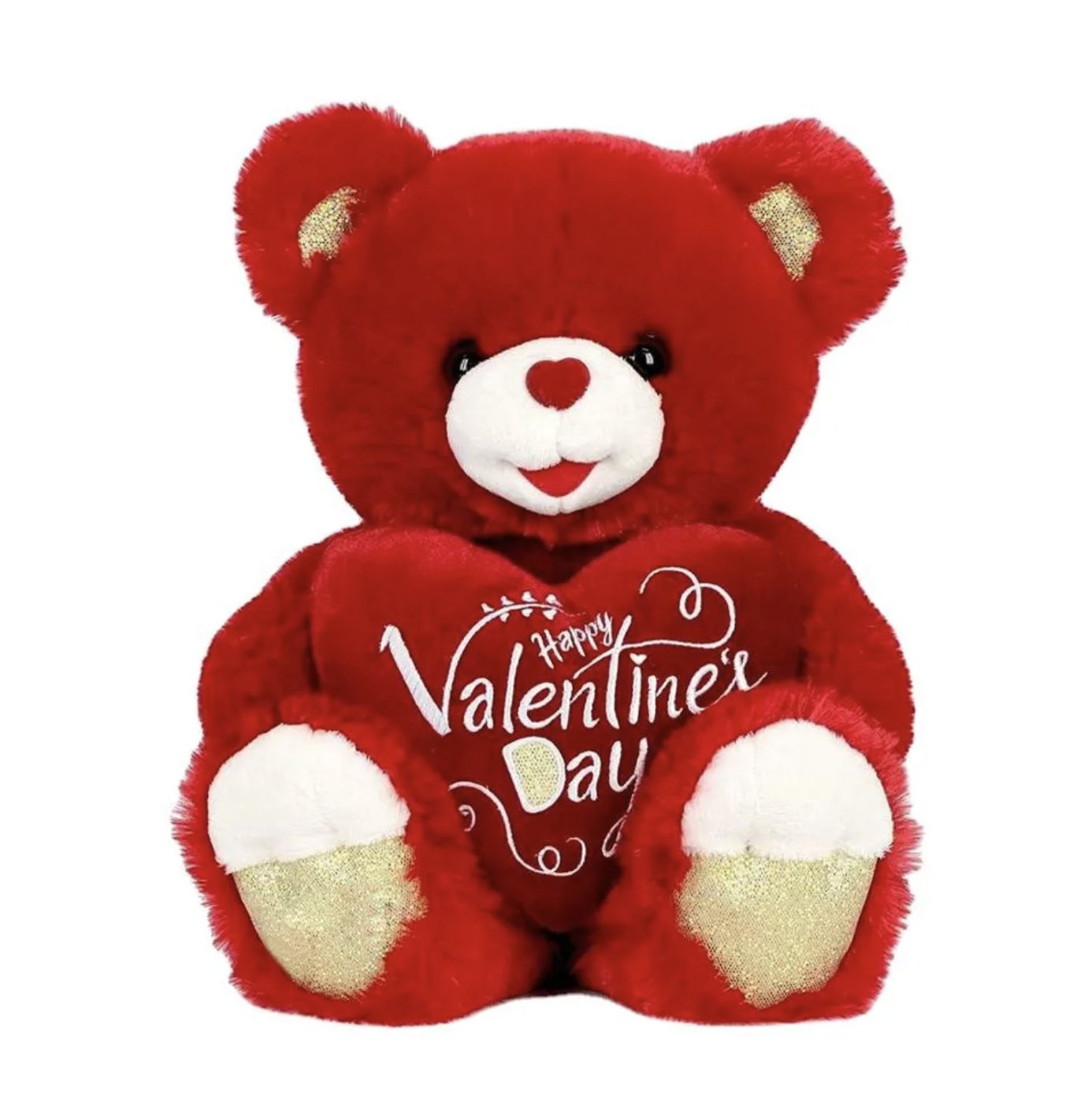 Valentine's Day Red Teddy Bear With Valentine's Gift Love Heart Soft Stuffed Plush Toy in GH