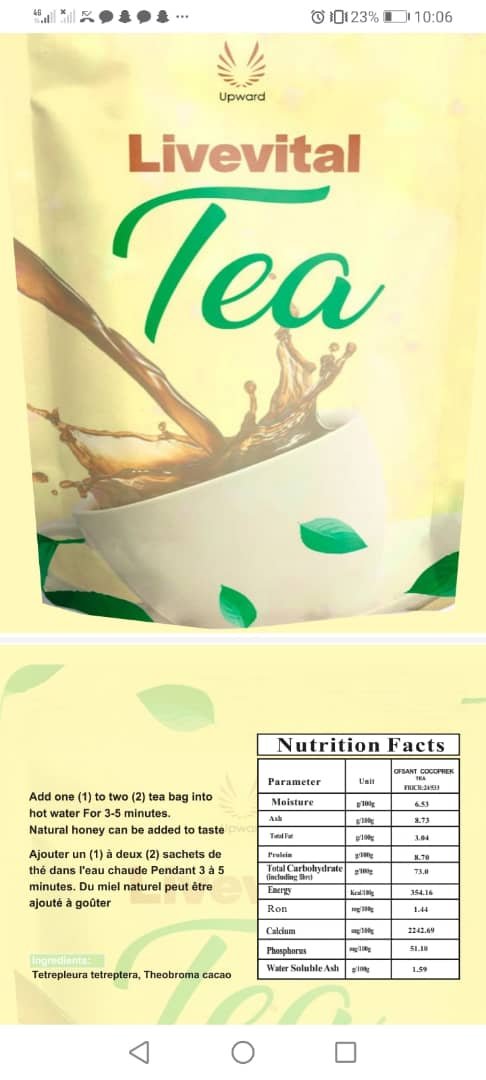 Upward Livevital tea by Upward Biotechnology International in GH