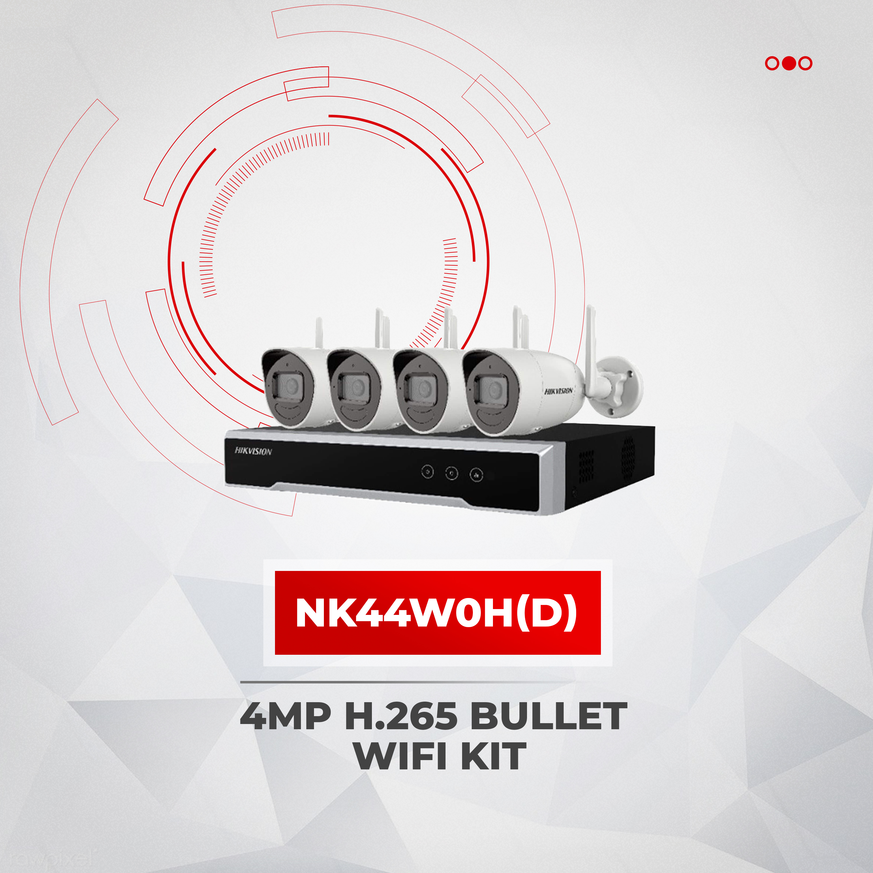 4MP H.265 Bullet WiFi Kit