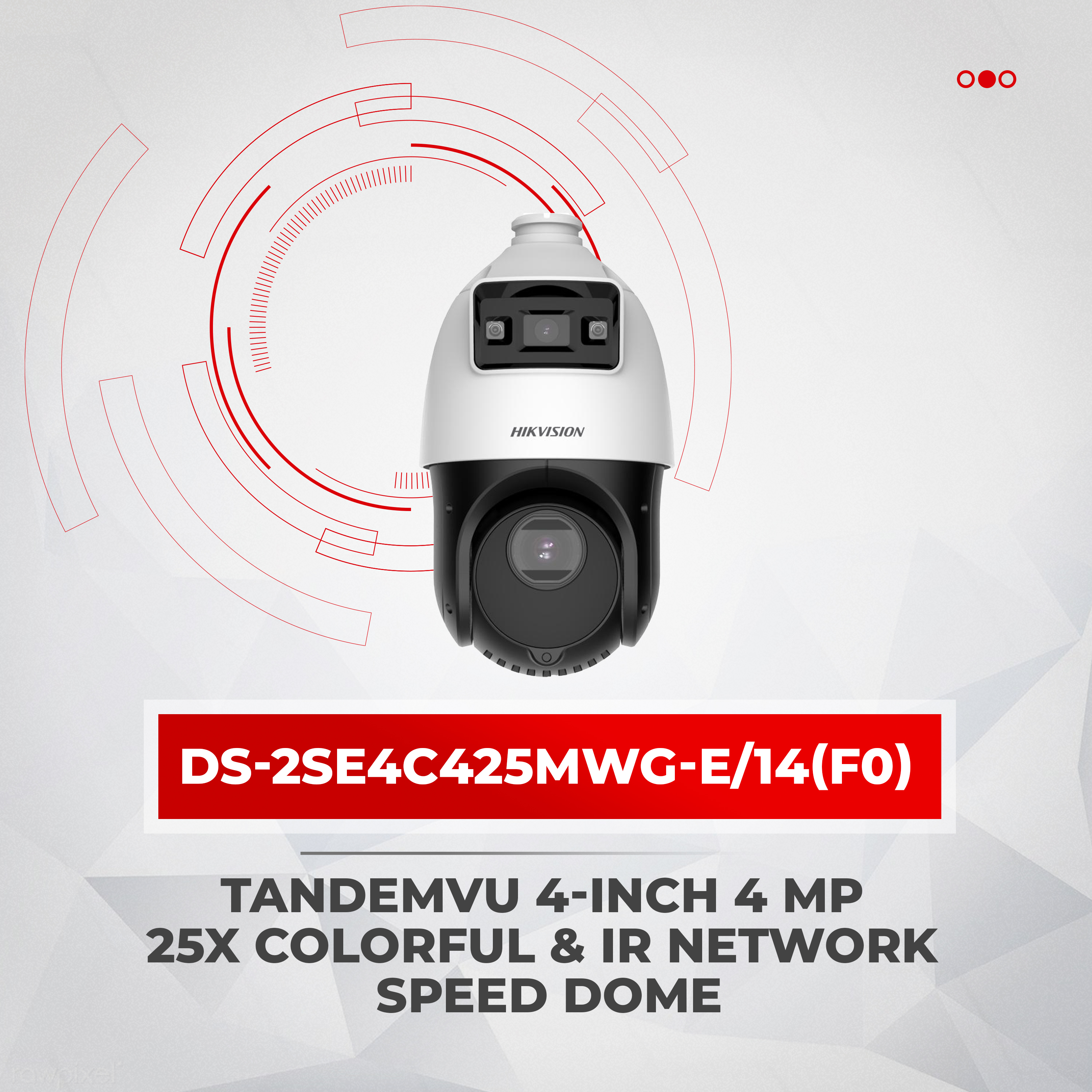 TandemVu 4-inch 4 MP 25X Colorful & IR Network Speed Dome in GH