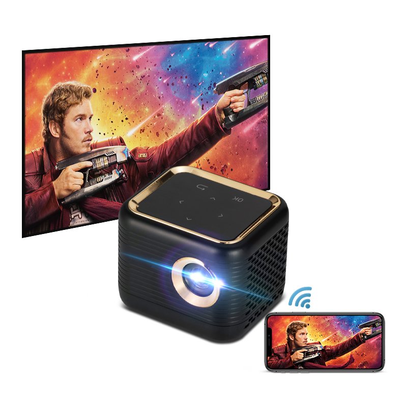 Smart HDMI USB Mini Pocket DLP Projector With Built In Speaker And Rechargeable Battery Projectors in GH