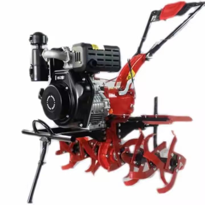 Cultivator Tiller Plower Agriculture Machinery Mini tiller 186F engine for Ploughing Heavy-Duty 16HP Mini Power Tiller Cultivator (186F 4-Stroke Petrol) + Trenching/Ridging/Rotary Weeding Attachments + Solid Rubber Tyres – 1200mm Working Width in GH