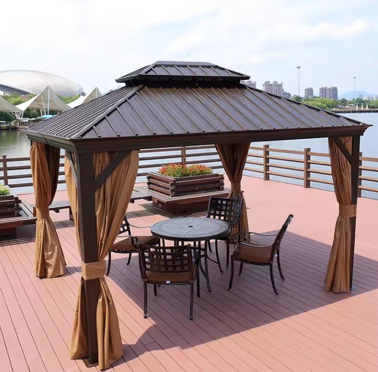 Gazebos Aluminium pergola frame outdoor gazebos metal shade structures