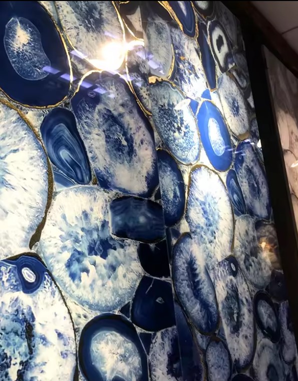Tiles stone luxury tile mirror polished natural gemstone living room wall ceramic marble tile