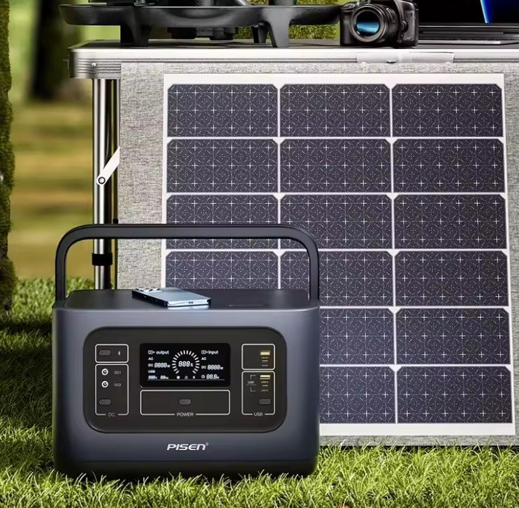Solar Power Station Off Grid Safety 1000W Portable Solar Generator Wireless Charging for Outdoor