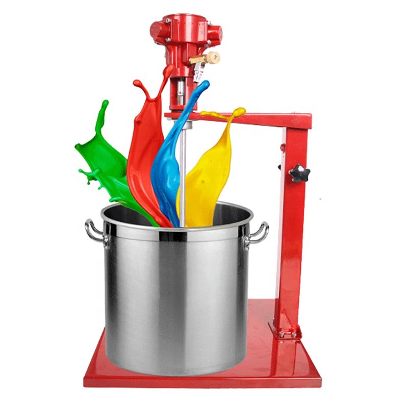 Soap Paint Mixing Machine With a Bucket Liquid Paint Mixer Detergent Pneumatic Paint Lifting Dispersing in GH