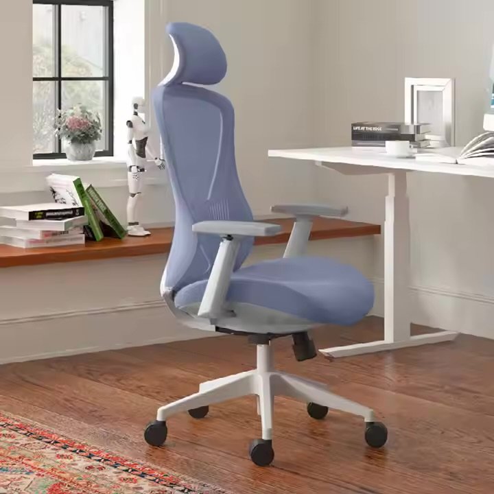 Chair- Blue Mesh Fabric Office Chair