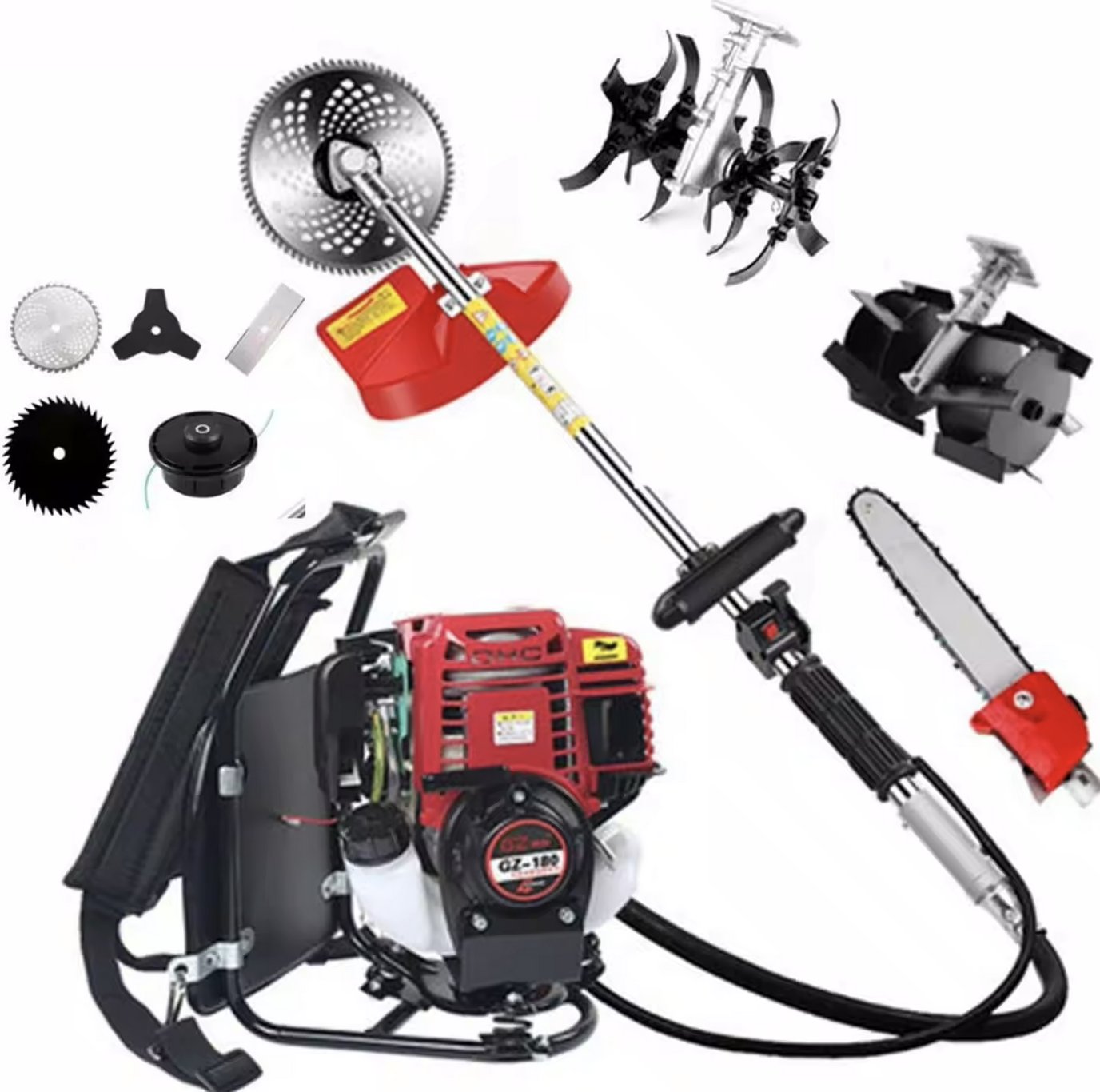 4 Stroke Brush Cutter Weed Wacker Weed Eater trimmer Mini Tiller Cultivator gasoline lawn mower petrol lawn mower grass cutter in GH