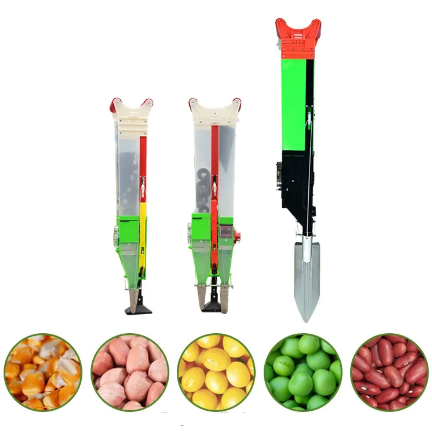 Manual seeder planter with fertiliser for sowing Seeds peanuts, corn, soybeans, vegetables