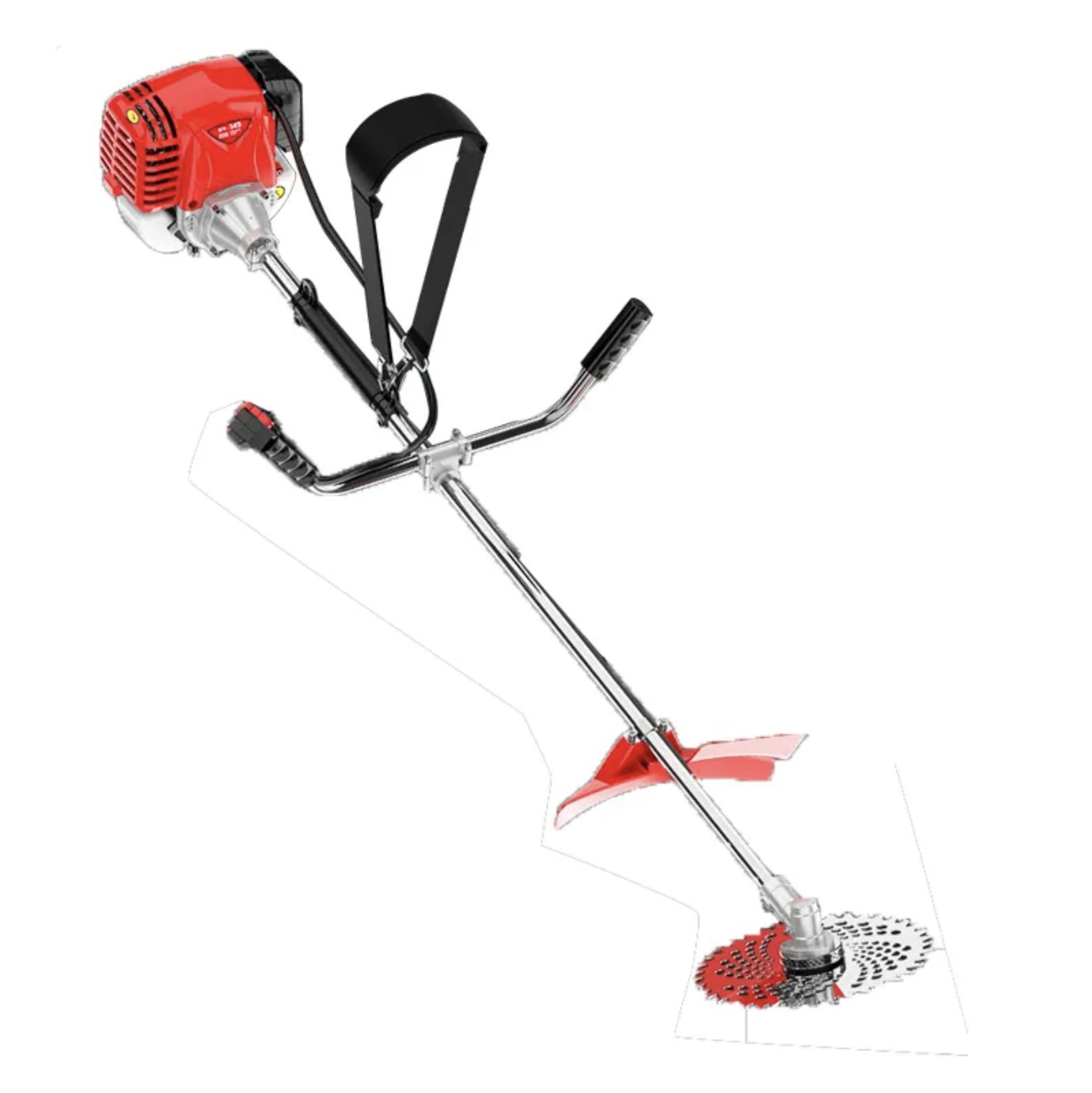 Weeder Brush Cutter Grass Trimmer 4-Stroke Petrol/Gasoline Lawn Mower Side-mounted in GH