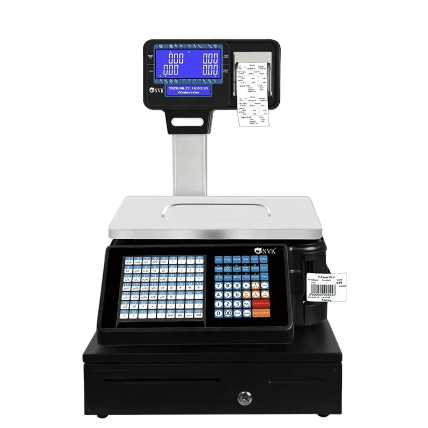 Digital Price Computing Weighing Scale with WiFi & Barcode Label Printing – Multi-Language Supermarket Scale in GH