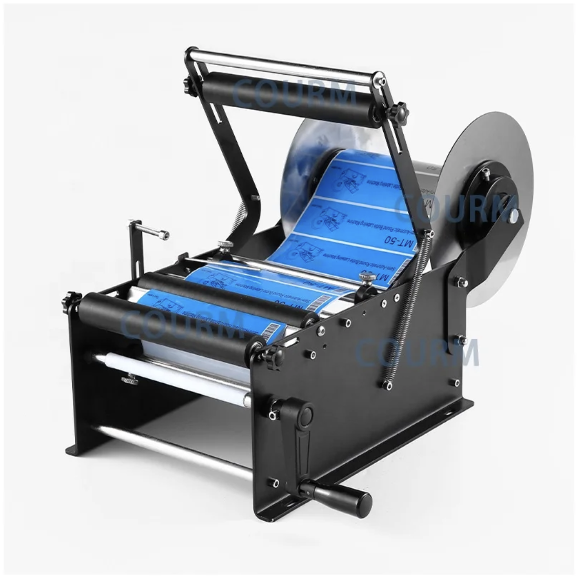Semi-Automatic Manual Round Bottle Labeling Machine for Plastic, Glass & Metal – 110V/220V, Easy to Operate in GH