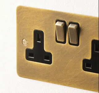 Lucian Double Socket with black inserts in aged brass2.jpg