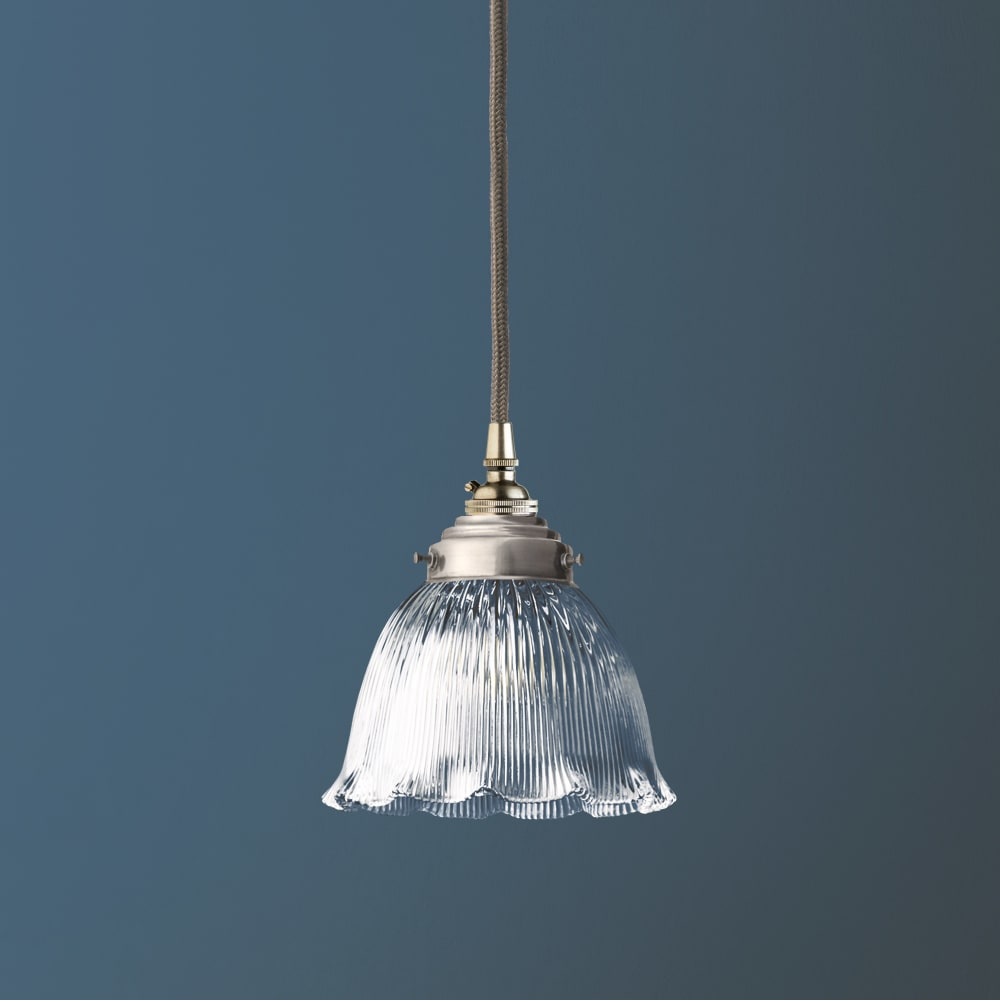 Smaller Belle Pendant Shade in Clear Glass in GB