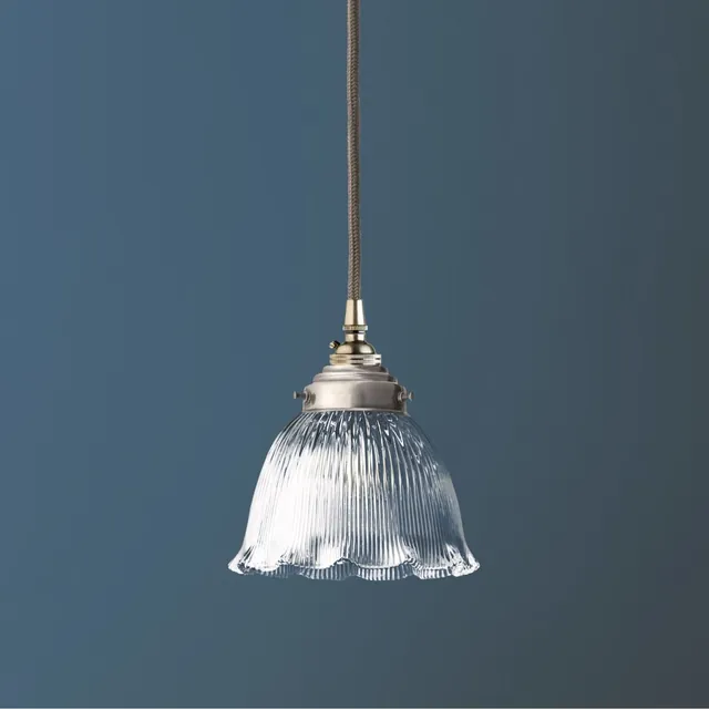 Smaller Belle Pendant Shade in Clear Glass in GB