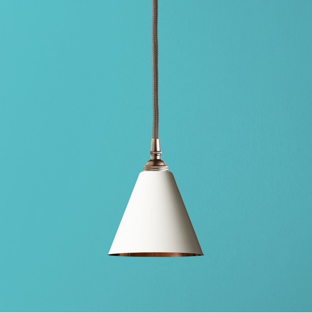 Stanlette Pendant Shade in Stone with Copper Interior in GB