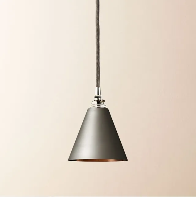 Stanlette Pendant Shade in Gunmetal with Copper Interior in GB