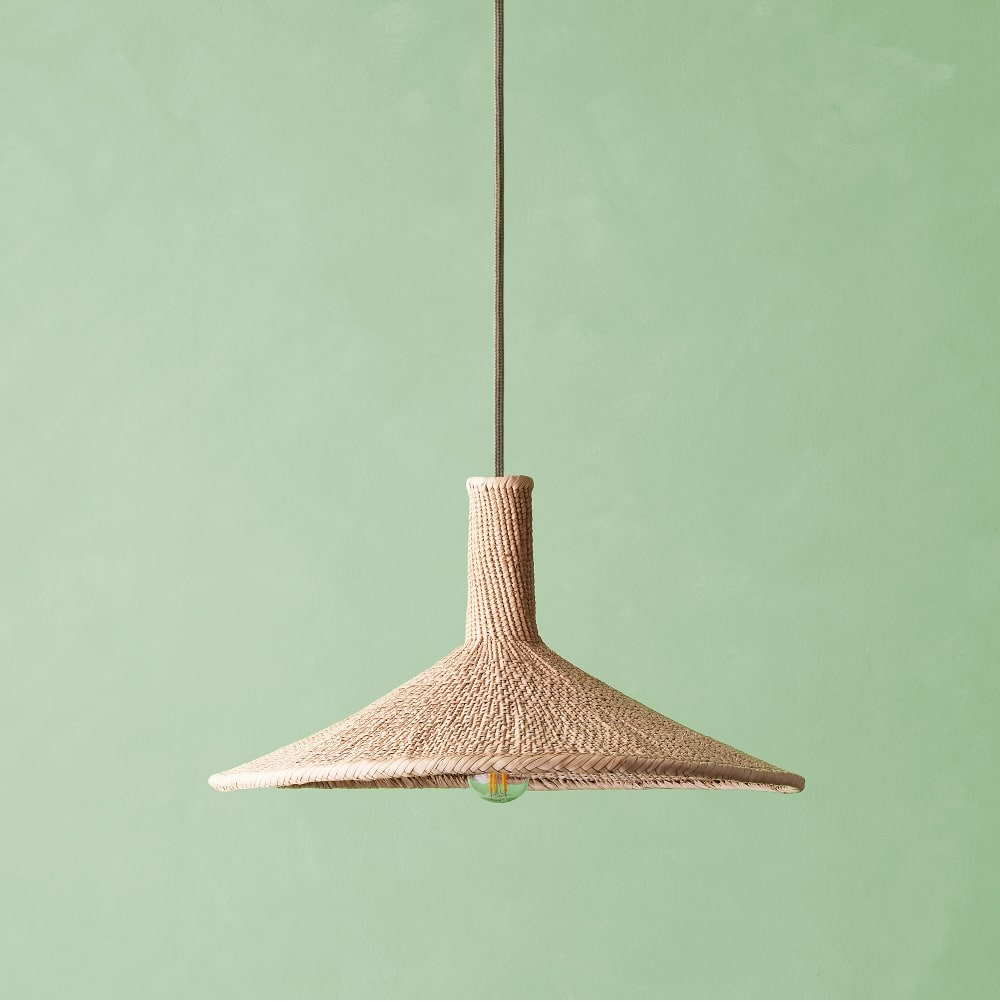Serena Natural Woven Palm Basket Pendant Shade in GB