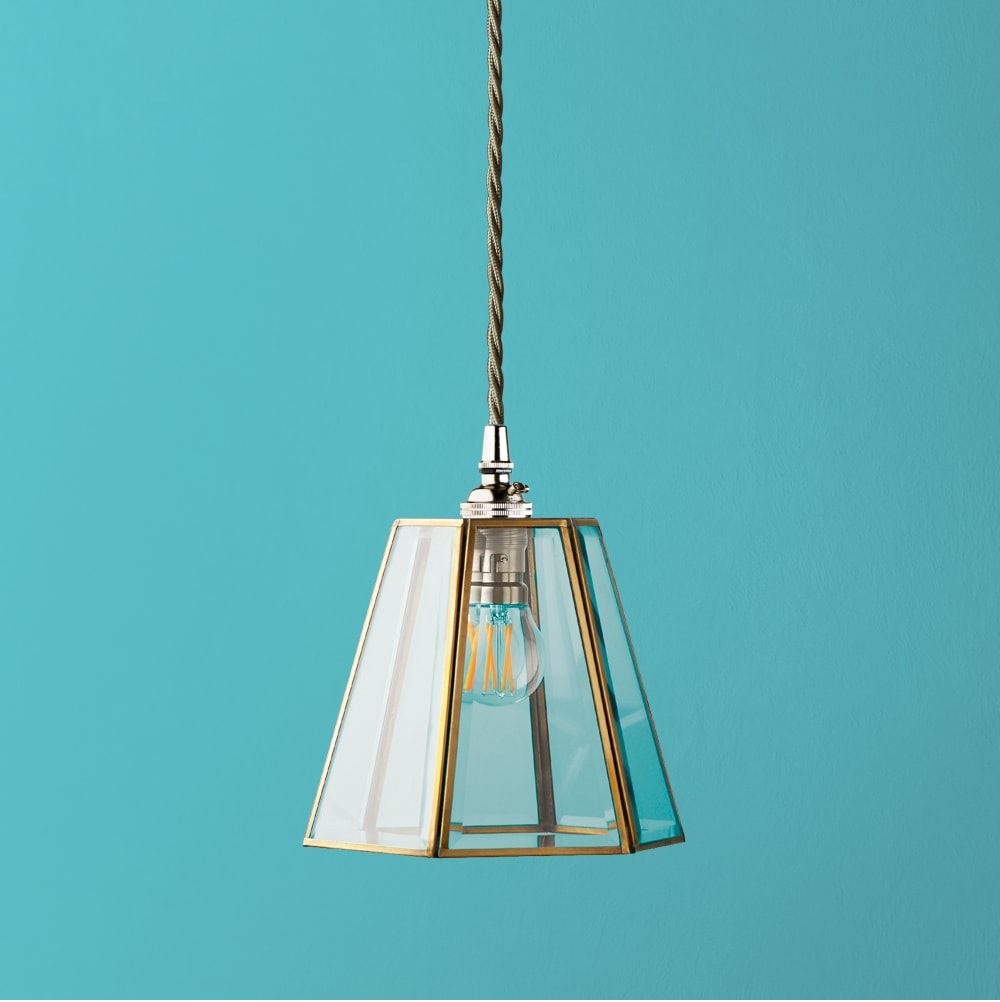 Hexagonal Luxor Lantern in Clear Glass