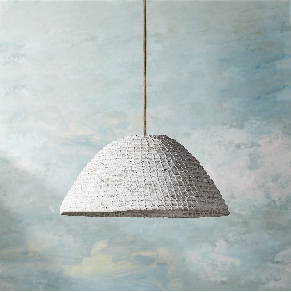 Pulpo Pendant Shade in Whitewashed Seagrass in GB