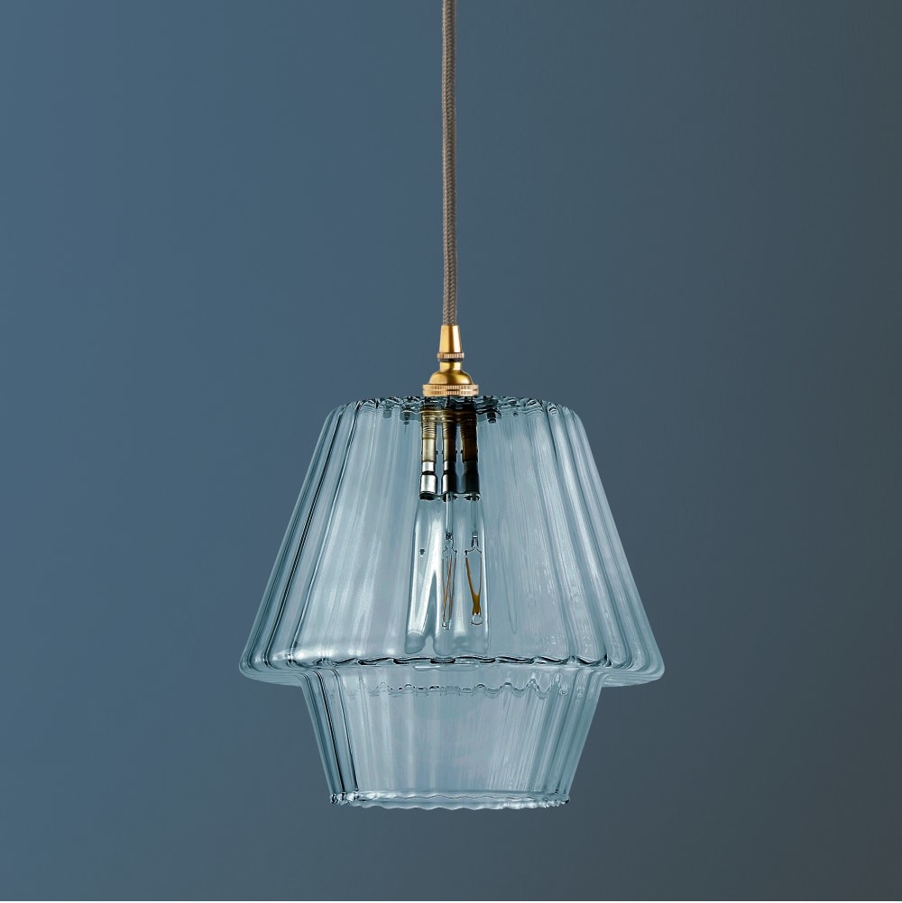 Outline Pendant in Clear Glass in GB