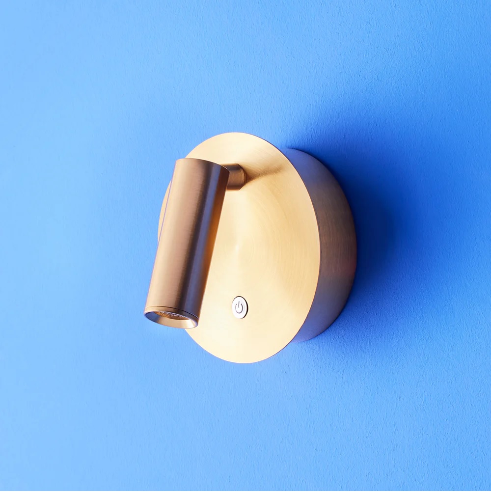 Focus Rechargeable Wall Light in Antique Brass in GB