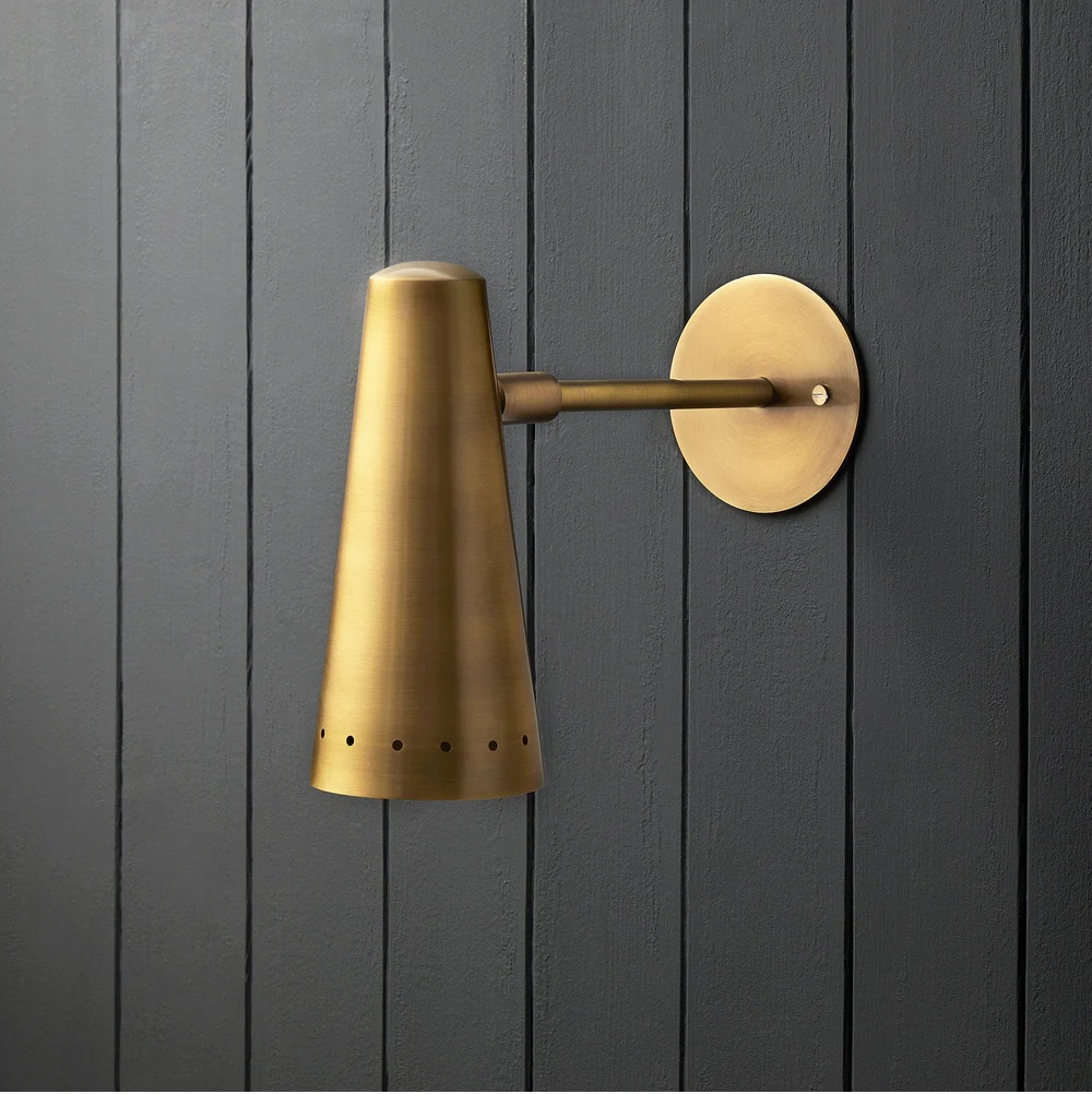 Vincent Wall Light in Antique Brass in GB