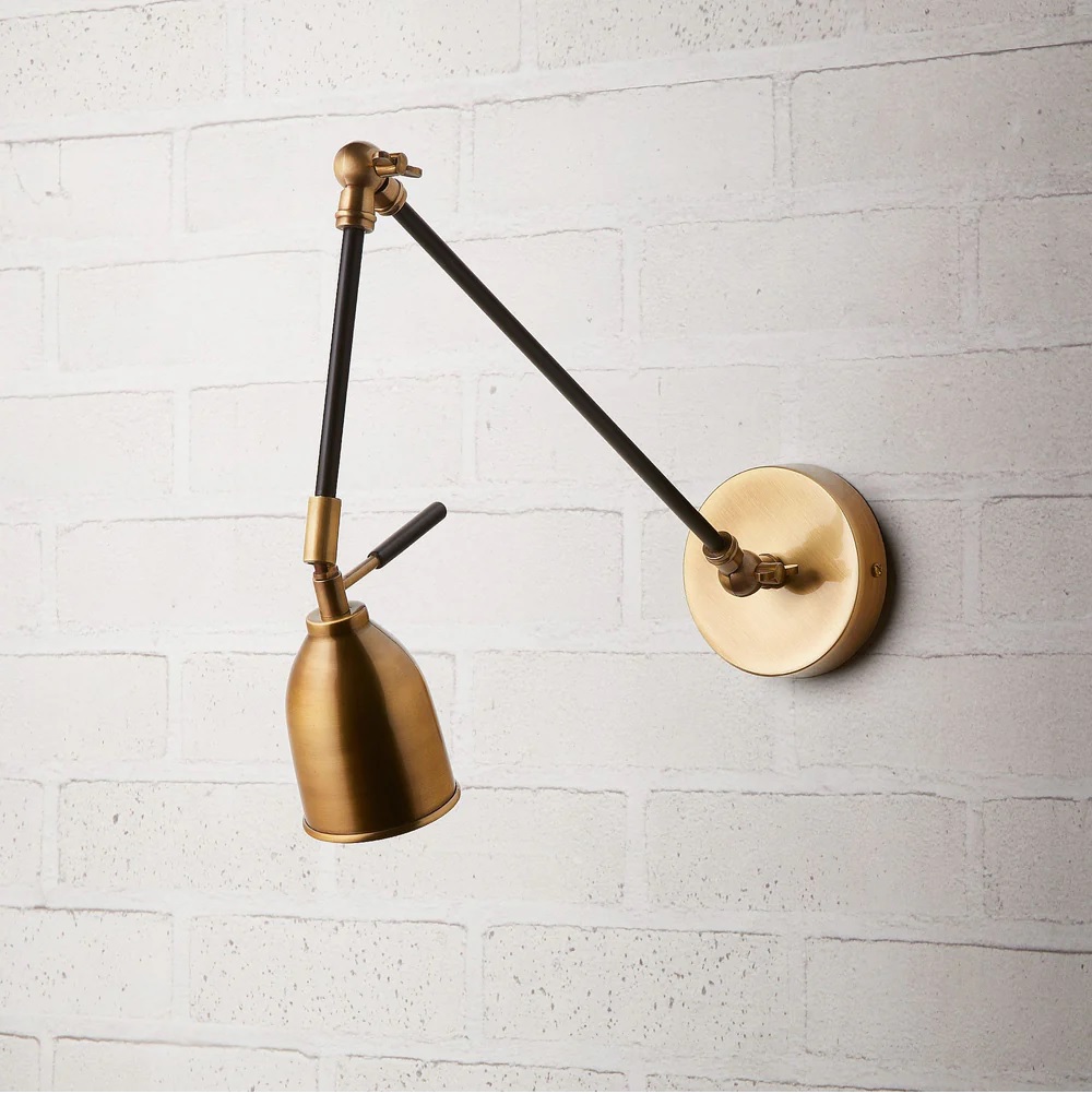Pick Wall Light in Black and Brass in GB